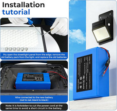 24V 12000Mah Rechargeable Lithium Ion Battery Pack with 29.4V Charger & Bare Lea