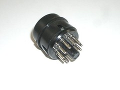 1X PLASTIC OCTAL STYLE SOCKET HOOD CAP 3RPC FITS AMPHENOL 86-CP8 78-S8 86-3-13