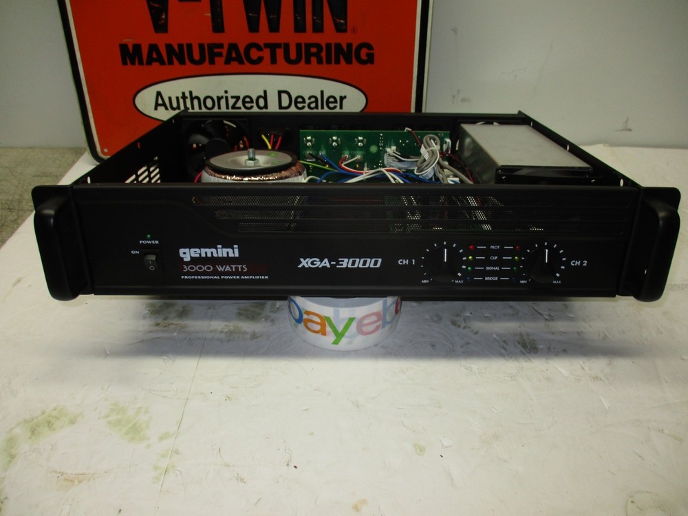 GEMINI XGA-3000 AMPLIFIER 3000W WORKS RACK MOUNT HAS NO TOP