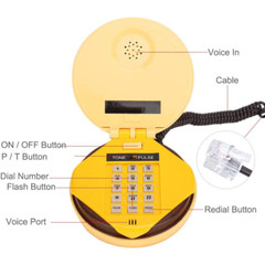 Cute Hamburger Shape Cheeseburger Burger Phone Telephone Desktop Home Decor Gift