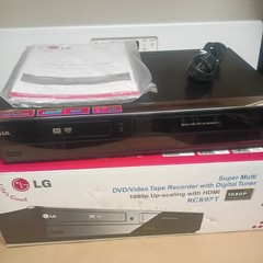LG RC897T VCR/DVD Recorder Combo 1080P HDMI Output w/Cables TESTED ” NO REMOTE “