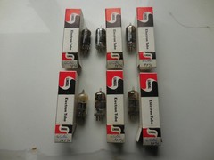 Lot of SIX 6CB6A Mixed Brand USA Vacuum Tubes Fully Tested W/ Readings