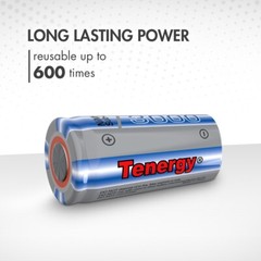 Tenergy Propel Sub C High Capacity 3000mAh NiMH Rechargeable Battery Flat Top
