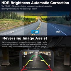 Dual 4K Dash Cam Front and Rear – Free 64G SD Card, 2160P+2160P UHD Dash Came…