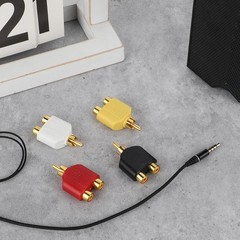 4PCS RCA Y Splitter 1 Male To 2 Female AV Audio Video Cable Adapter