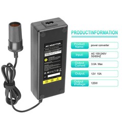 AC to DC Converter 10A 110V-220V 12V Car Cigarette Lighter Socket Power Adapter