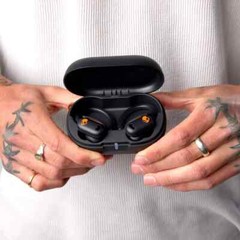 Skullcandy Push ANC Wireless Earbuds – Black/Orange (Certified Refurbished)