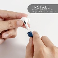Magnetic Anti-Lost Straps for AirPods,4 Pack Ultra Black/White/Grey/Blue