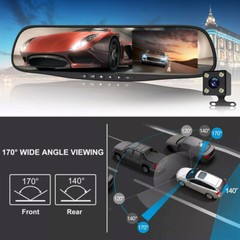 1080P HD Rearview Mirror Car DVR Dual Dash Cam Camera Front Rear Video Recorder