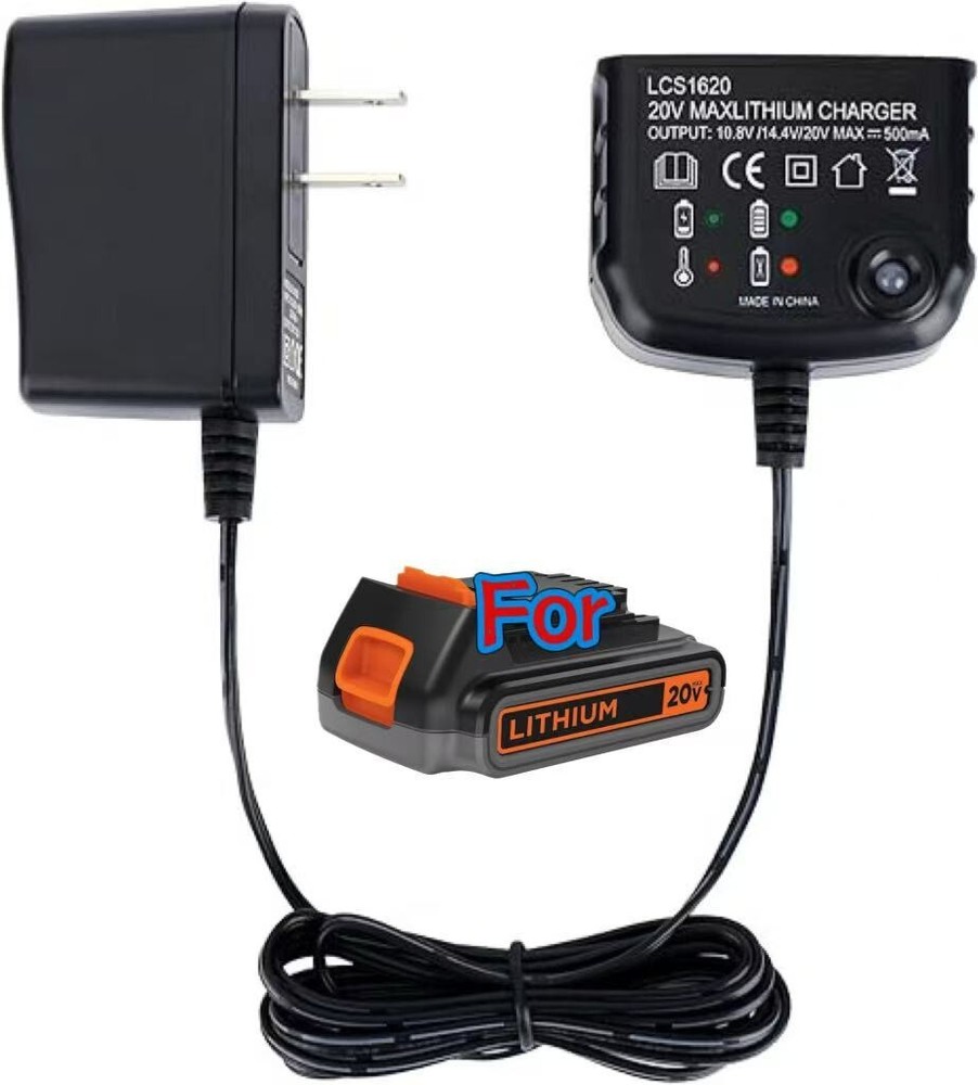 20V Charger LCS1620B LCS1620 For BLACK and DECKER 12V 20V Max Lithium Battery