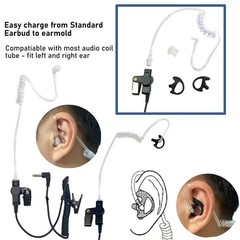 1/2 Set 3.5mm Listen Only Acoustic Tube Police Headset Earpiece For Motorola NEW