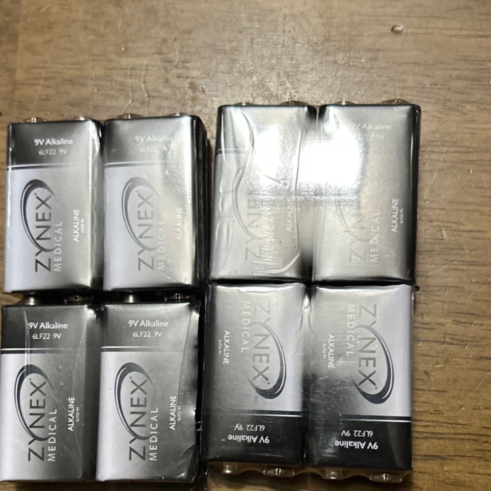 Zynex Medical 9V Alkaline Batteries 2 Pack 6LR61 MPN 9V Block Type Long Life