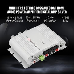 50W Car Audio Power Amplifier Hifi Stereo 2.1 Channel Bass Amp 12V Car Home
