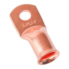 1-10pcs Copper Ends Crimp Lugs 4/0AWG Cable Connector 3/8″ Ring Battery Terminal