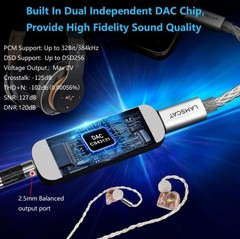 Portable Headphone Amp, Balanced 2.5mm Output LC3100 Series, Mini HiFi DAC Ch…