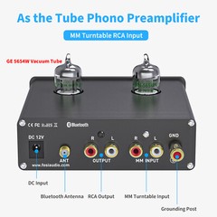 Fosi Audio BOX X3 MM Turntable Amp Bluetooth 5.0 Hi-Fi Tube Phono Preamplifier