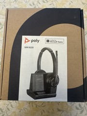 New Plantronics Poly Savi W8220 Wireless Bluetooth DECT Headset Microsoft Teams