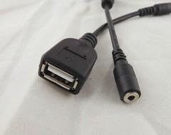 USB 2.0 A Female To 2.5×0.7mm Female DC Tip Power Adapter Converter Cord Cable