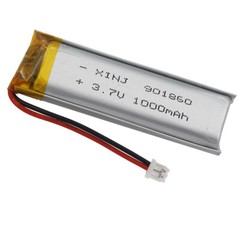 3.7V 1000mAh 3.7Wh Rechargeable Li-Polymer Li Lipo Battery 901860 JST Connector