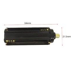 2x 3-AAA Battery Holder Cylindrical Round Circular Case Plastic 18650 Flashlight
