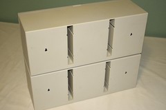2 Lot Laserline CD Storage 36 Case Holder Wall Mountable w/Drop Down Door