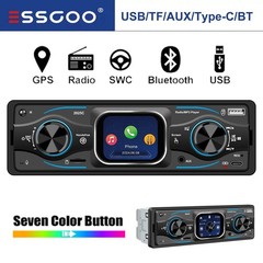 Car Stereo Radio MP3 Player Single 1 DIN AUX USB BT FM Audio Head Unit Receiver
