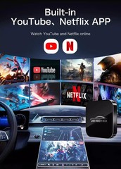 5-in-1 Wireless Car video box Android Auto Adapter with Netflix YouTube