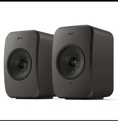 KEF LSX II LT Wireless Bookshelf Speakers Pair HDMI Bluetooth USB Graphite Grey