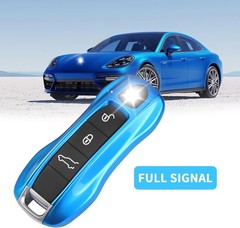 Key Fob Cover, 3-Piece Painted Key Shell Compatible with Taycan Ca Color: blue