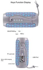 T&G TG117 Bluetooth Wireless Waterproof Portable USB/TF/FM Radio Speaker Red/Blu