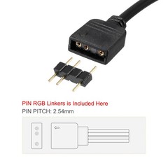 50cm Length ARGB Splitter Cable Female to Female 3 Pin Extension Wire, 2Pcs