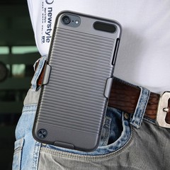 BLACK HARD CASE + BELT CLIP HOLSTER STAND FOR iPOD TOUCH 5 6 7 5th 6th 7th Gen