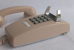 Western Electric Beige 2554 touch tone wall phone works