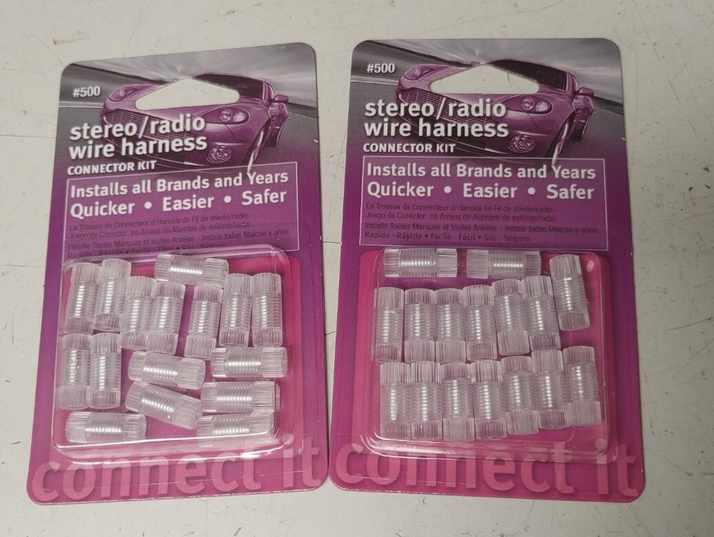 32 pc Posi-Twist no crimp Multi wire stereo/radio wire harness connector kit#500