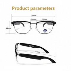 AI Smart Glasses Bluetooth Call Audio Translation for Men and Women Work Glasses
