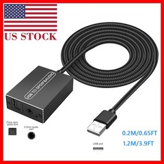 USB2.0 to Optical Toslink 3.5mm Audio Adapter Type-A C PS5 NS Laptop Soundbar