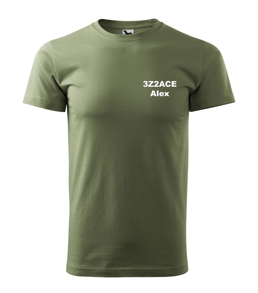 Custom Khaki T-Shirt with Embroidered Call Sign and Name Sizes S-3XL
