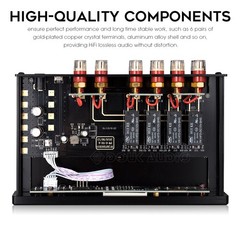 2-Way Stereo Audio A/B Spiltter Speaker Amplifier Switcher Box Selector Remote