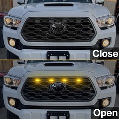 4pcs Raptor Style Smoked Amber Grille Light LED DRL For Toyota Tacoma TRD 20~23