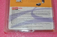 HDMI 3-Port 1080P Switcher Splitter Adapter 3 Input to 1 Output device NEW pkg