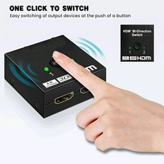 HDMI 2.0 Bi-Directional 4K Switcher Splitter Hub 2 In 1 Out or 1 In 2 Out Cable
