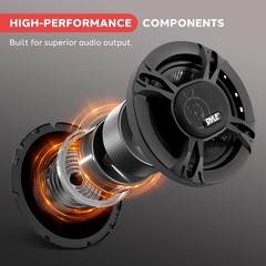 Pyle 3-Way Universal Car Stereo Speakers-300W 6.5” Triaxial Loud Pro Audio