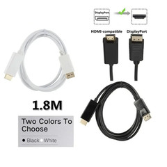 Dp to Hdmi-Compatible Cable 1.8M 1080 HD Adapter Cable Computer Monitor Cable Co