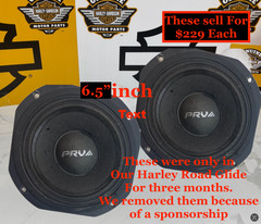 PRV Audio 6MR500NDY4 250W 6 inch Mid-Range Speakers Black Harley Waterproof