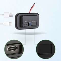 12-24V 4.8A Dual USB PD QC3.0 Car Boat RV Charger Socket LED Power Outlet lot