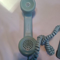 Light Blue Rotary Dial Desk Phone by Bell Systems Western Electric 1971 USA 500