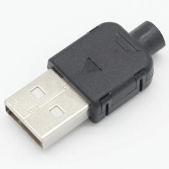 10 Sets DIY USB 2.0 Type A Male 4 Pin Plug Socket Solder Adapter