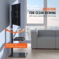 VEVOR TV Stand Mount Swivel Universal TV Stand for 32″-65″ TVs Adjustable Height
