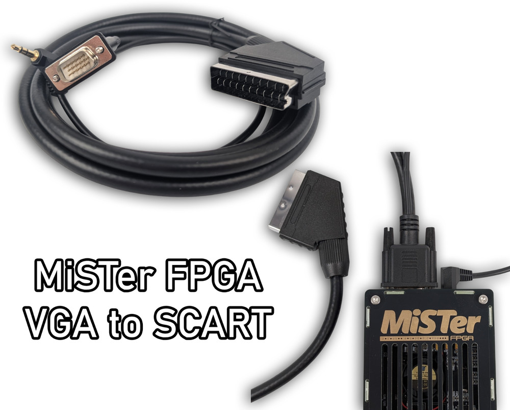 MiSTer FPGA VGA to SCART Cable CSYNC HD15 to RGB 15 kHz High Quality Cable