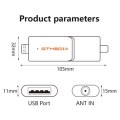 GTMEDIA ATSC 3.0/1.0 NextGen TV Tuner Stick DVR over-the-air 4K OTA Signal Meter